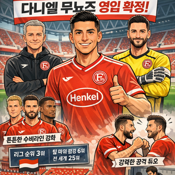 포르투나 뒤셀도르프, 다니엘 무뇨즈선수 영입 공식